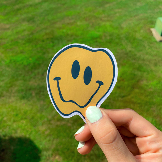 Melted Happy face Sticker