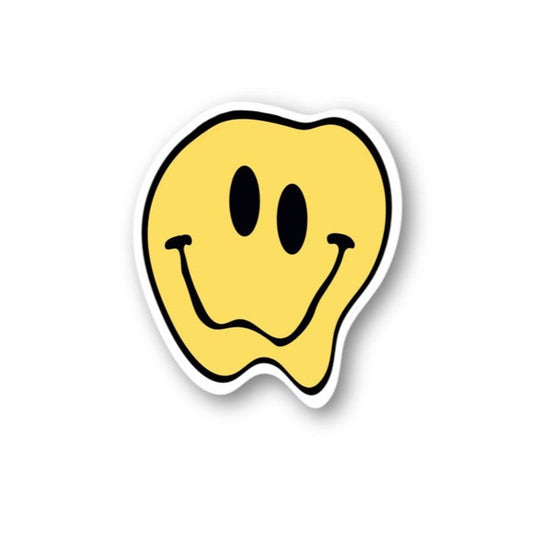 Melted Happy face Sticker